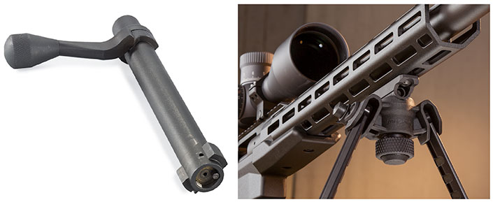 With Remington’s tried-and-true 700 action behind it, the PCR’s function was superlative • M-Lok slots at the 6-o’clock position allow a bipod to be attached with less danger of screws touching the barrel (and potentially affecting the rifle’s accuracy).
