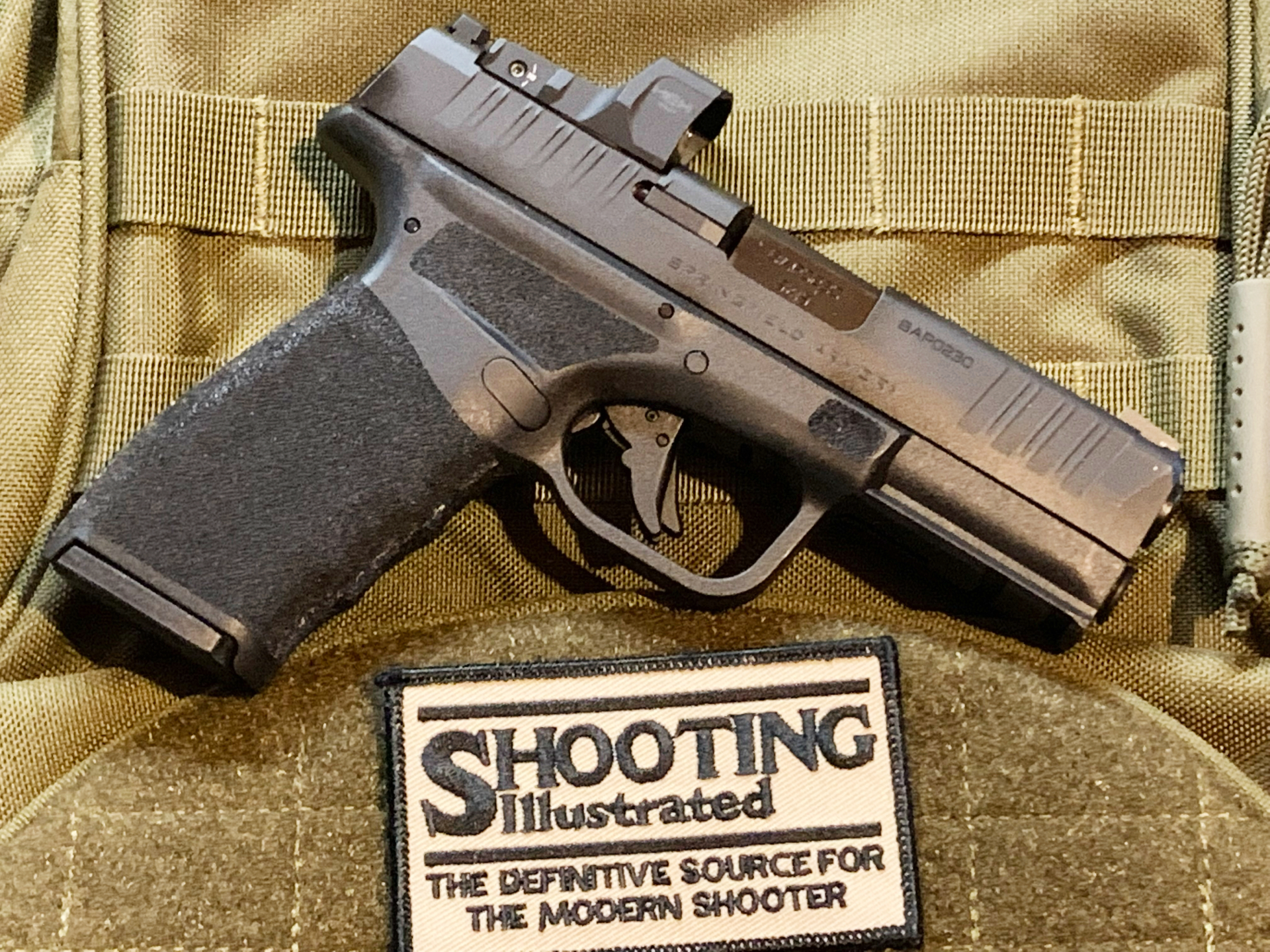 pistol with red dot facing right