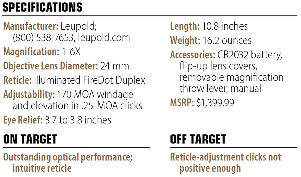 Leupold Patrol 6HD specs