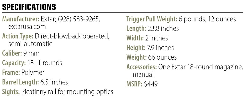 Extar EP9 specs