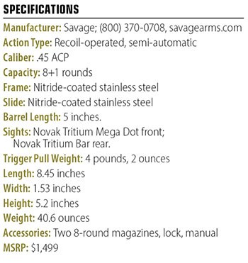 Savage 1911 specs