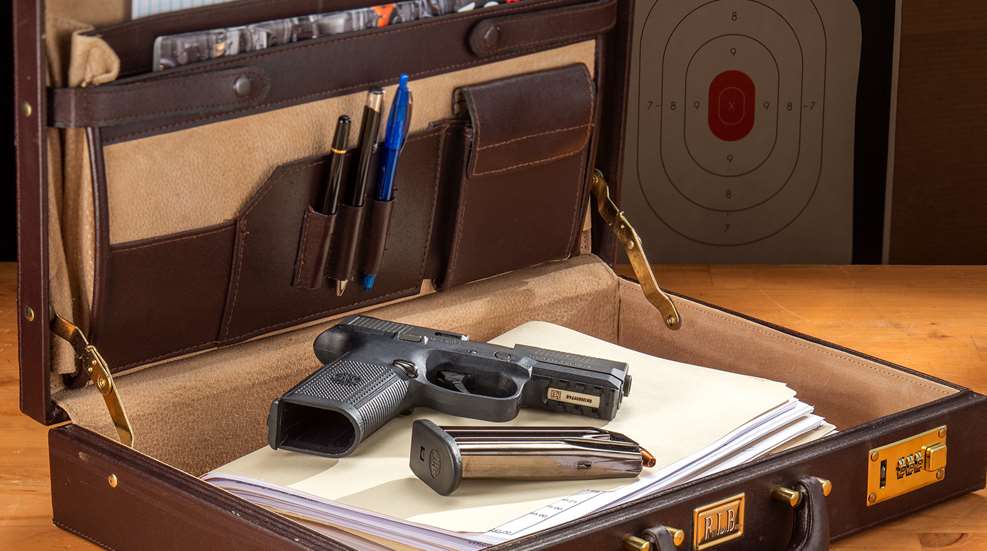 briefcase with firearm