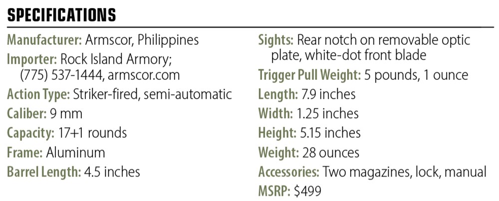 Armscor STK100 specs