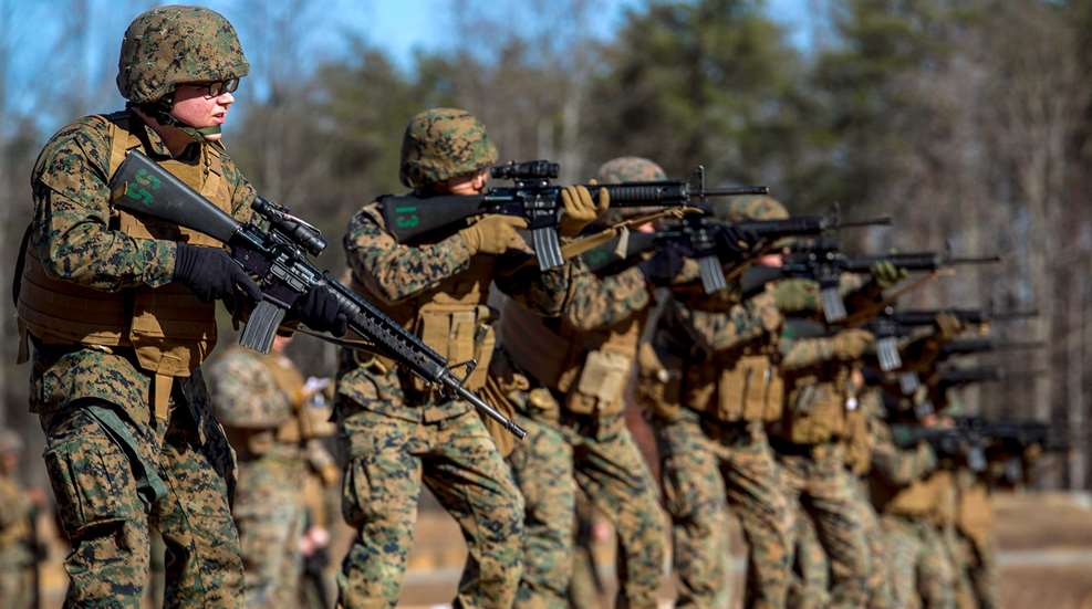Marines with rifles