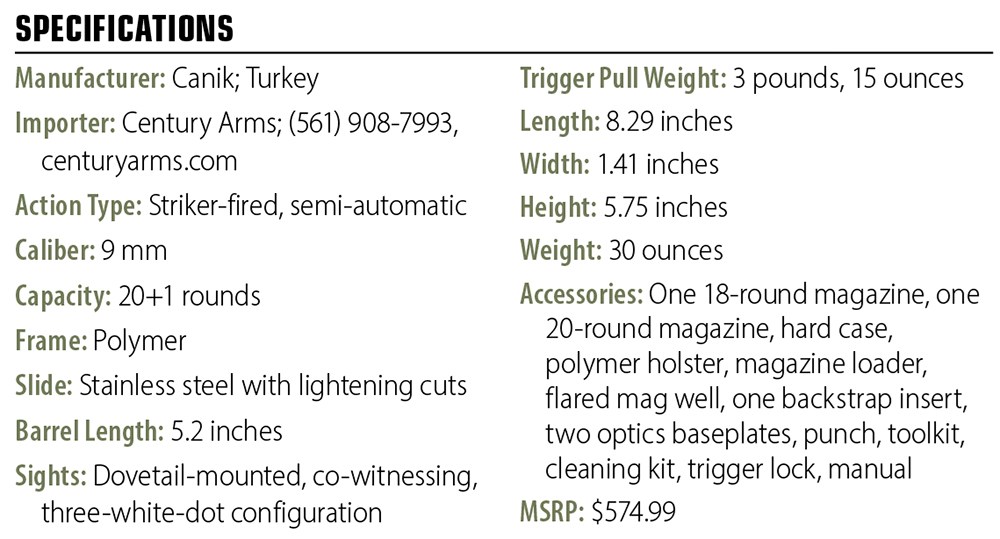 Canik METE SFx specs