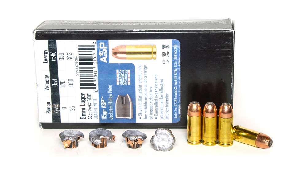115-grain 9 mm ASP load from Nosler