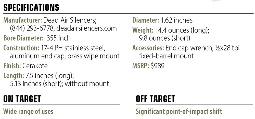 Dead Air Silencers Wolfman specs