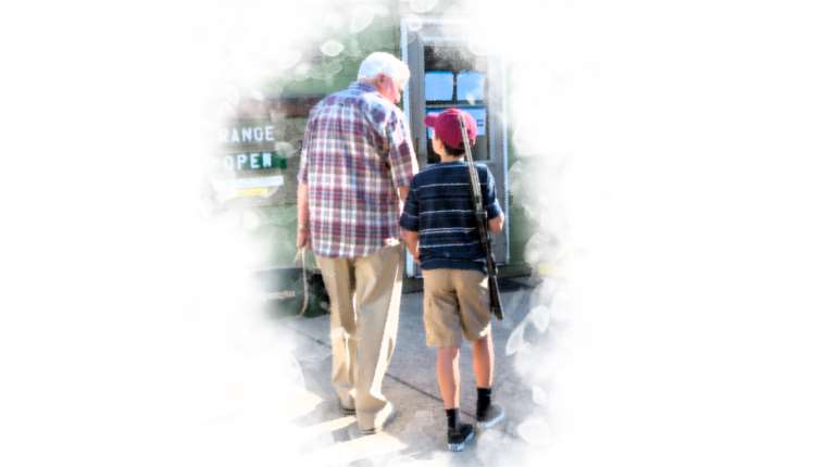 mentoring youth at range