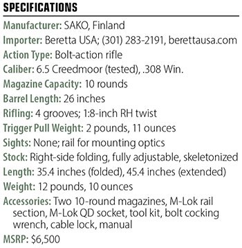 SAKO TRG 22 A1 SPECS