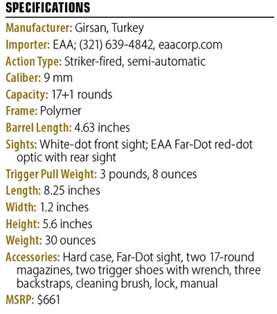 EAA I Girsan MC9TV Match specs