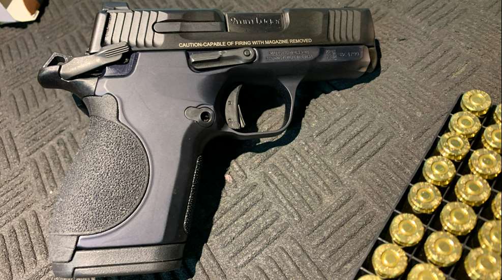 pistol facing right
