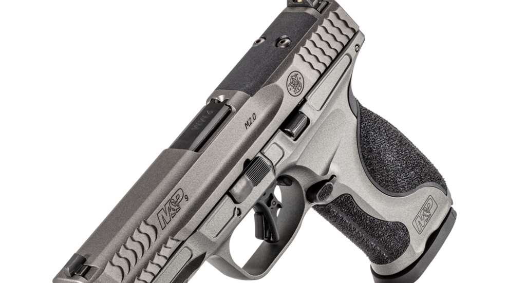 Smith & Wesson M&P9 M2.0 Metal pistol facing left.