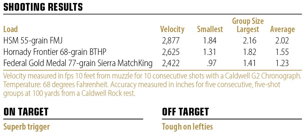 CZ 600 Trail shooting results