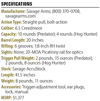 Savage  Impulse specs