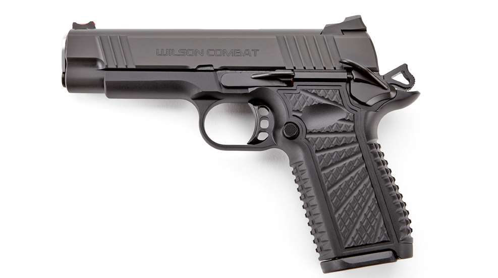 Wilson Combat SFT9 pistol facing left