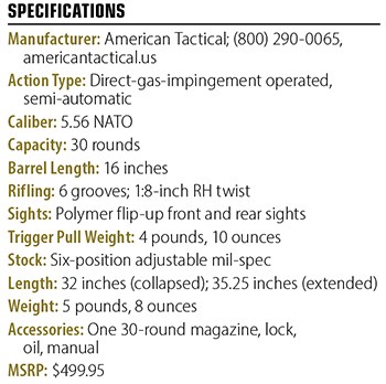 American Tactical Alpha-15 specs