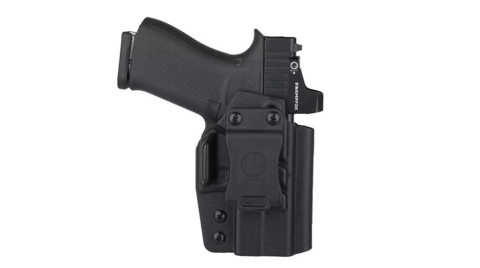 Glock in holster with red dot