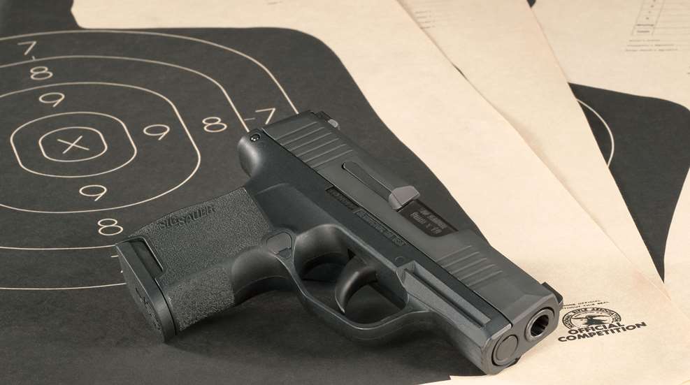 Handgun of paper targets