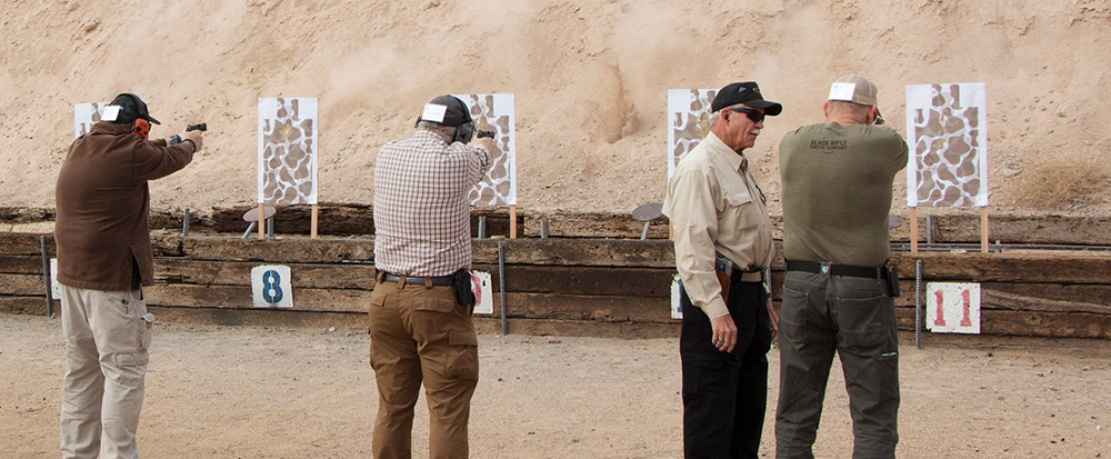 shooters at outdoor range