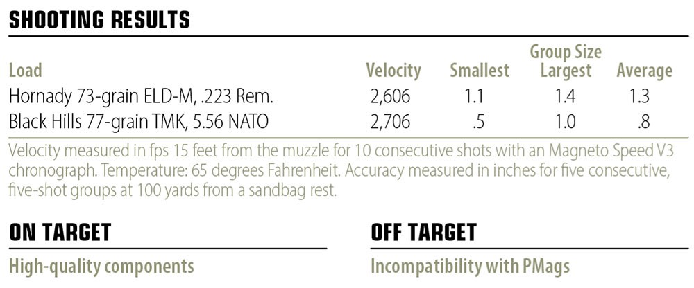 FN 15 DMR3 shooting results