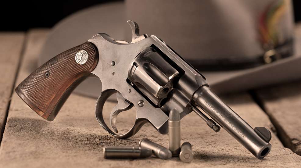 Colt Official Police in .38 Spl. with a 4-inch barrel