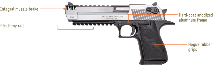 Magnum Research Desert Eagle L5 .357 Mag Lightweight Series Pistol with  Integral Muzzle Brake