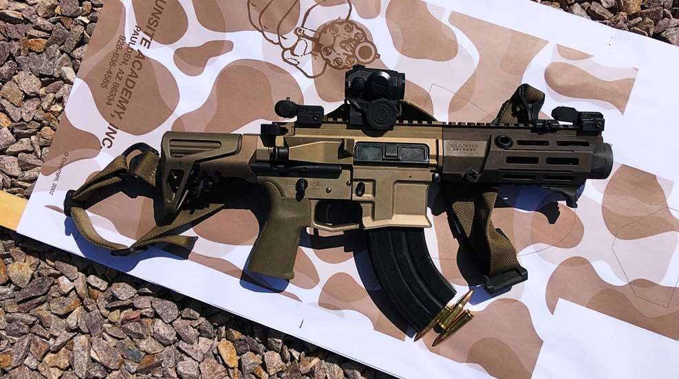 Rifle facing right