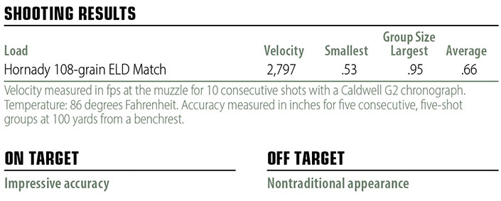 Ruger Custom Shop Precision Rifle shooting results