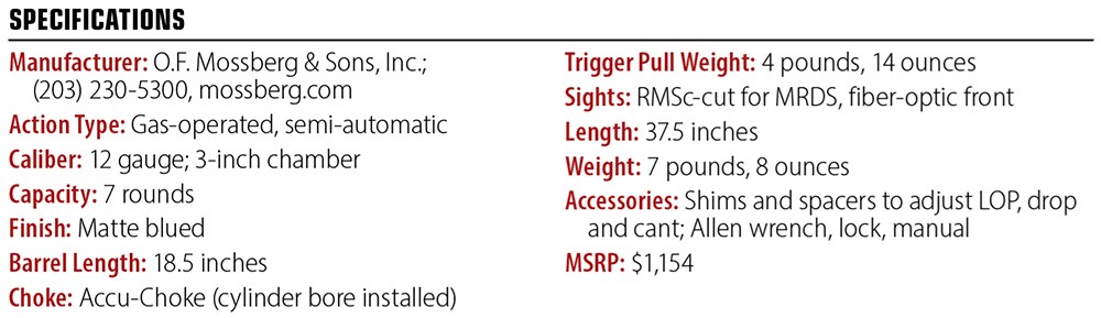 Mossberg I 940 Pro Tactical specs