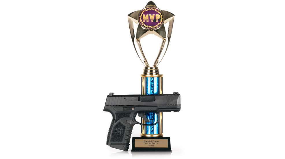MVP Trophy with handgun