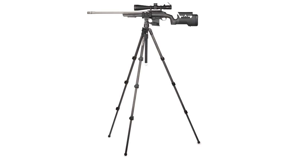 rifle on tripod
