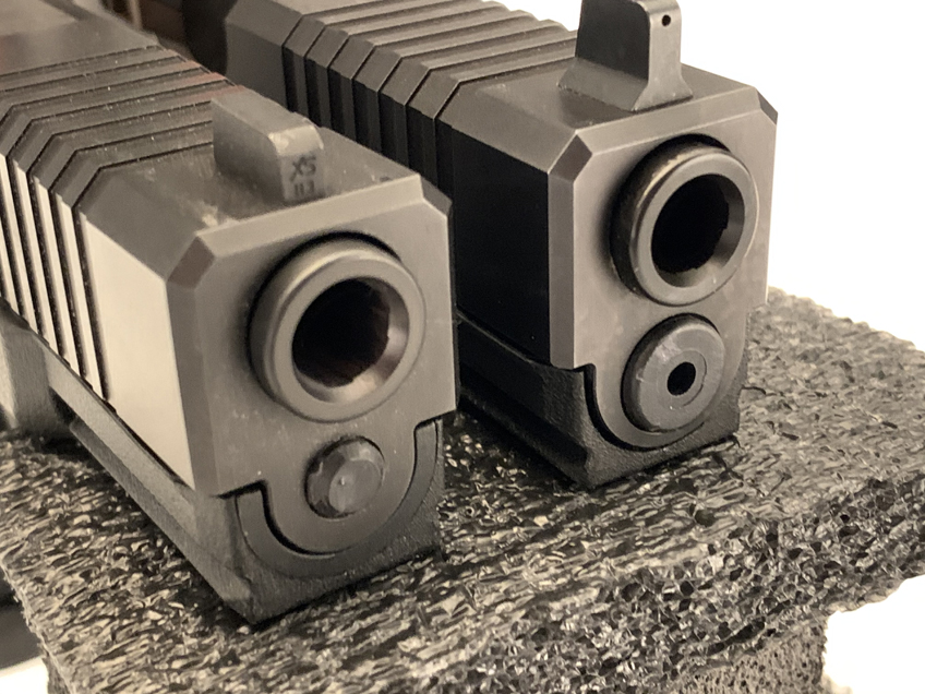 Gen3 and Gen4 Glock slide comparison