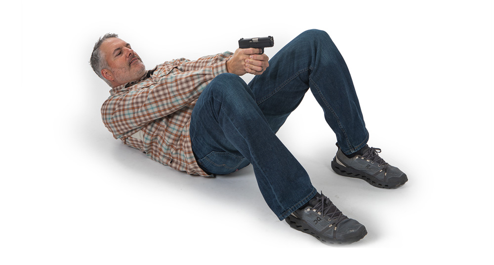 deploying your gun from the ground