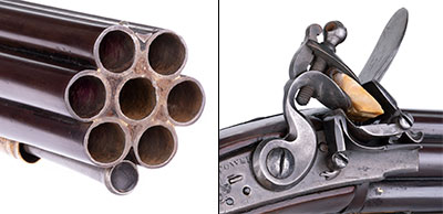 Volly gun muzzle and trigger