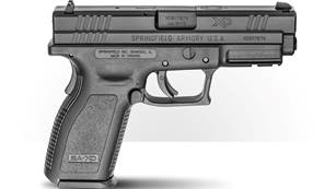 Springfield Armory XD 9 mm pistol facing right