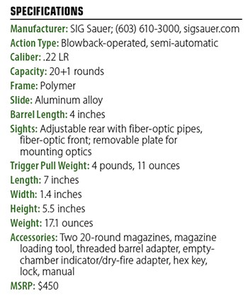 SIG P322 specs