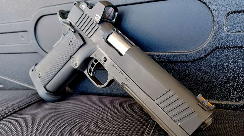 pistol facing right
