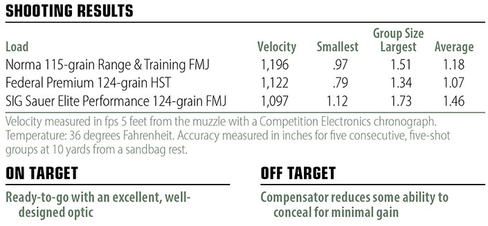 Springfield Armory Hellcat RDP shooting results