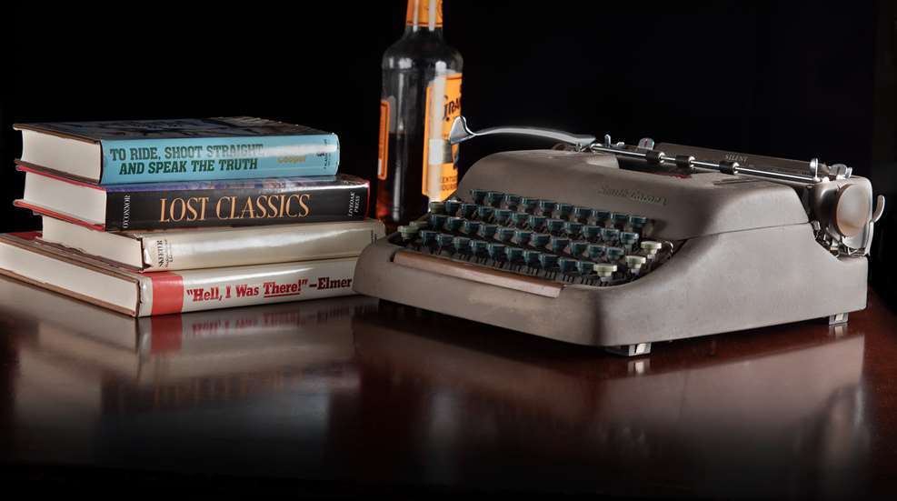 books with typewriter