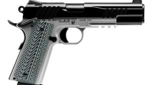 Savage Arms Two-Tone 1911 facing right