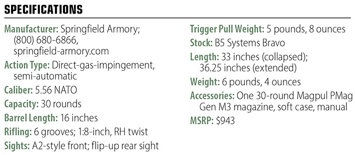 Springfield Armory  Saint B5 specs