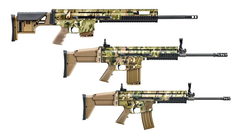FN SCAR rifles in Multicam