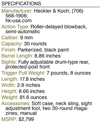 Heckler & Koch SP5 Pistol specs