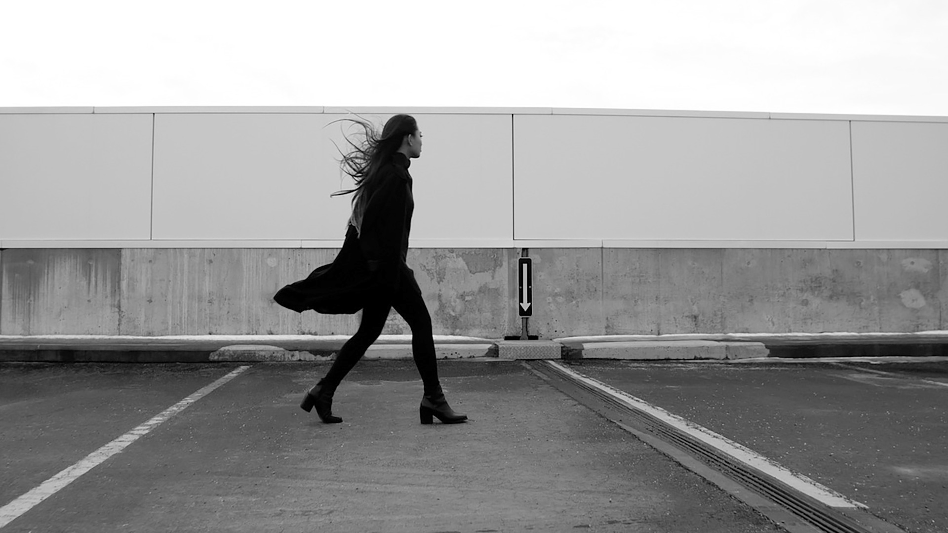 girl in parking lot