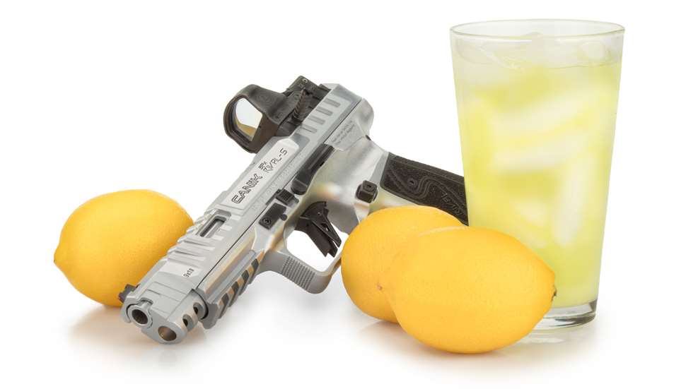 pistol with lemonade