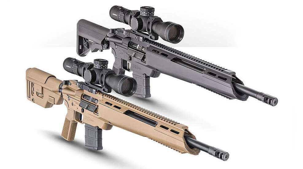 two rifles facing right