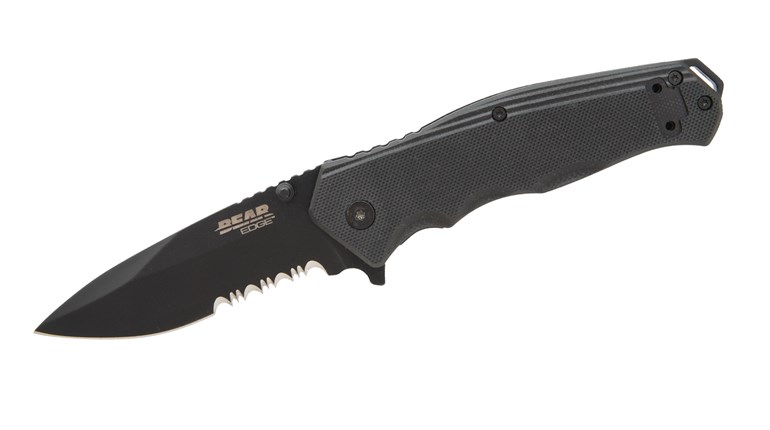 First Look: Bear Edge 4 1/2 G10 Serrated Sideliner Knife with Trigger | An Official Journal Of The NRA