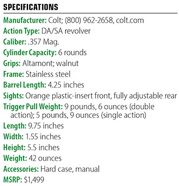 colt python specs