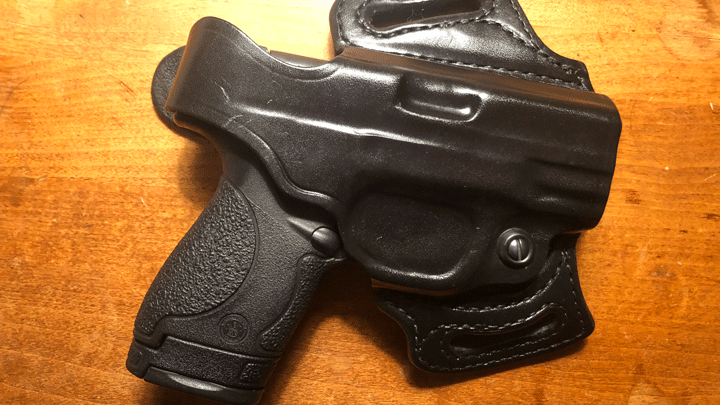 Aker Leather H168BPRU-GL1923 FlatSider XR12 Belt Holster Black RH Fits Glock 19 