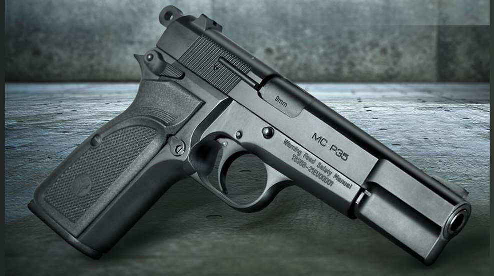 handgun pointing right